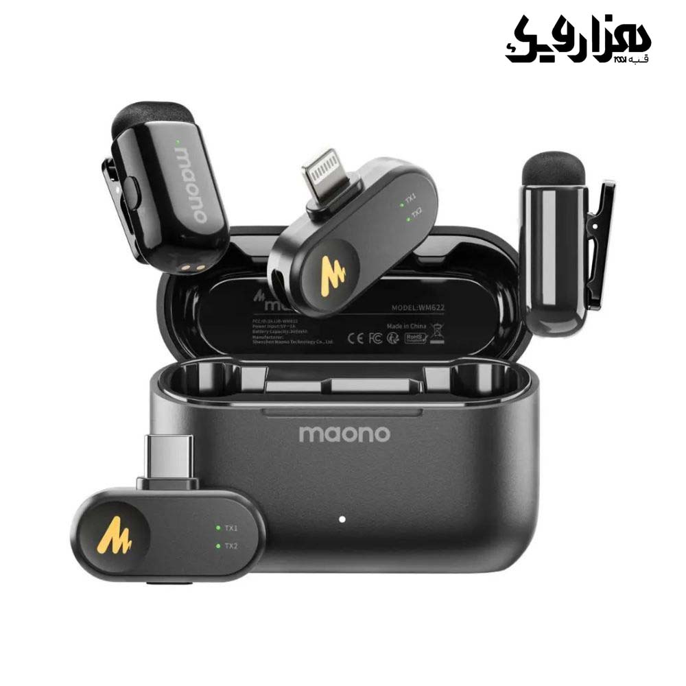 میکروفون یقه‌ای بی‌سیمMaono Wave T1 mini Combo 